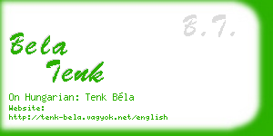 bela tenk business card