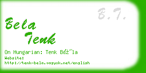 bela tenk business card